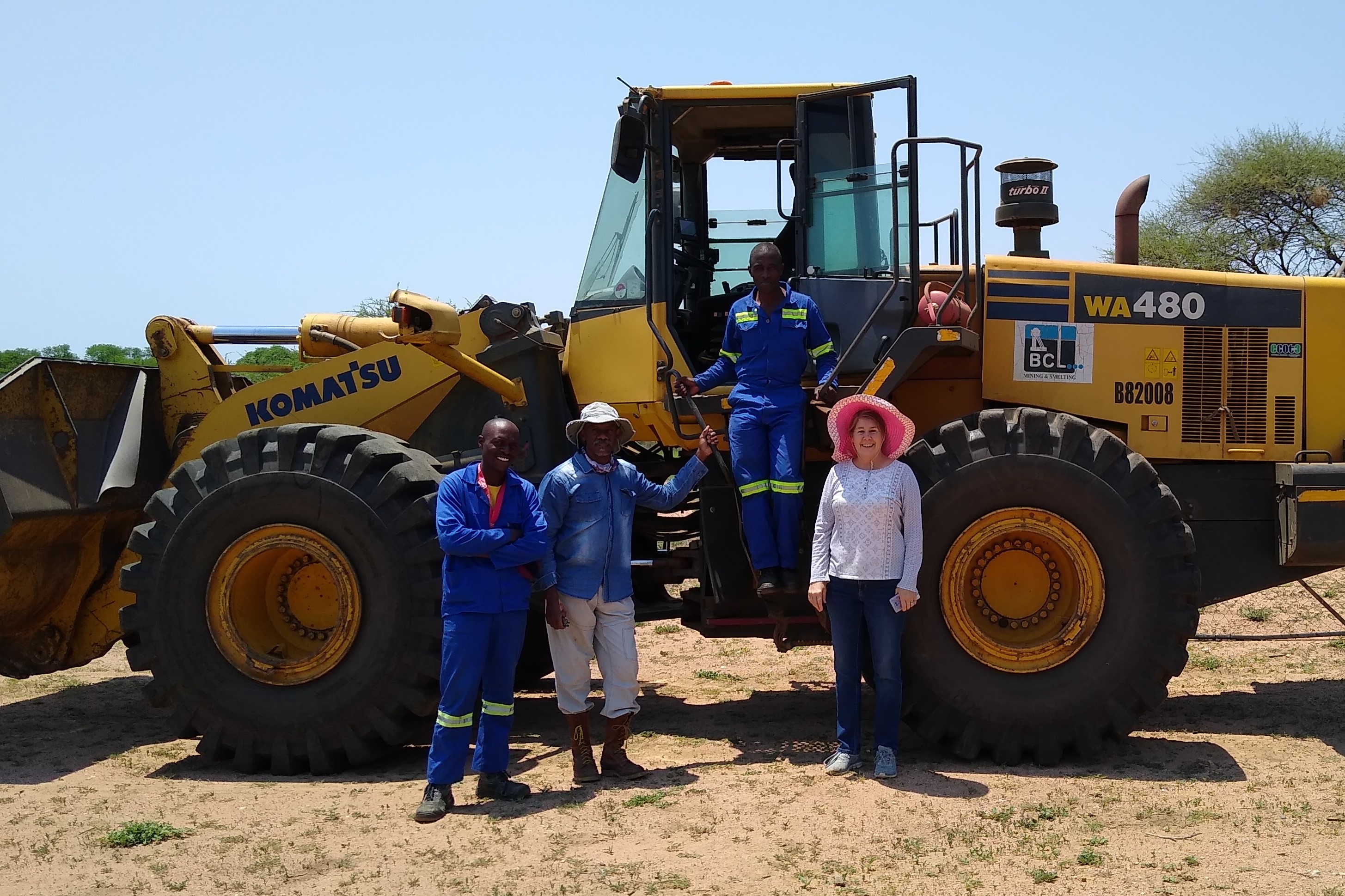 Machinery from local mine arrived to help us clear 8 more acres for crop farming